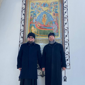 Братия обители посетила Свято-Успенский мужской монастырь города Новомосковска